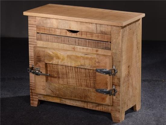Bad Kommode Frigo Unterschrank Badschrank Mangoholz massiv Shabby Antik